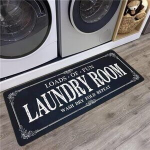 Non Slip Laundry Runner Rug Farmhouse Kitchen Floor Mat for Mudroom and Bathroom